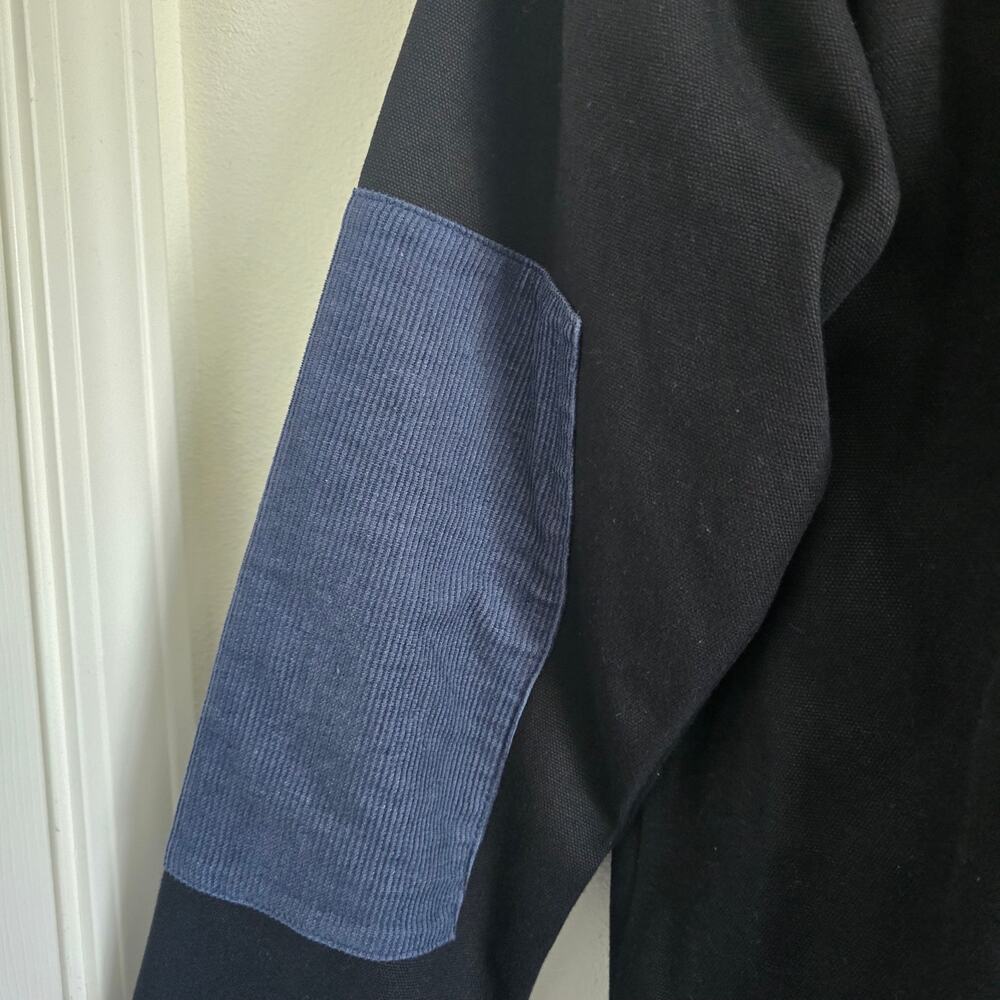 *NWT Mens Babylon LA Work Chore Coat Jacket Size L Black Canvas Corduroy - Picture 10 of 12